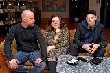 Leipzig, 23.03.2015, Haus des Buches,
"Bombastic Lyrikwunderland - Slampoesie"
Dalibor Markovic, Nora Gomringer, Bas Böttcher